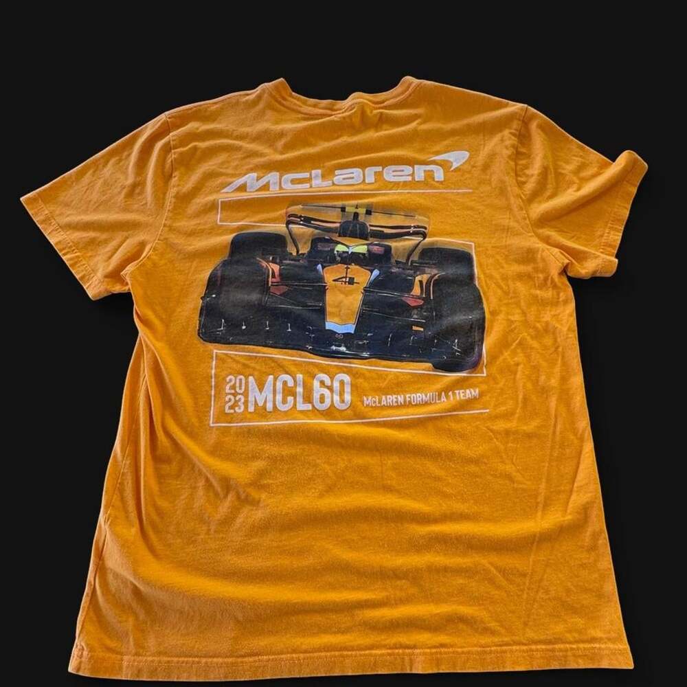 McLaren Men's Orange and Yellow T-shirt